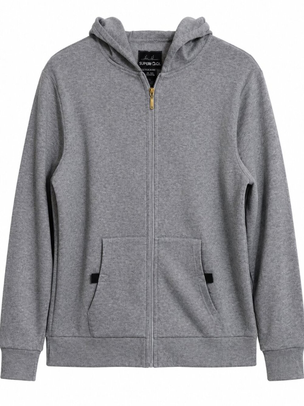 NWT medium mens gray hoodie, zipper close. Gray sweatshirt. Outdoor. Sporty
